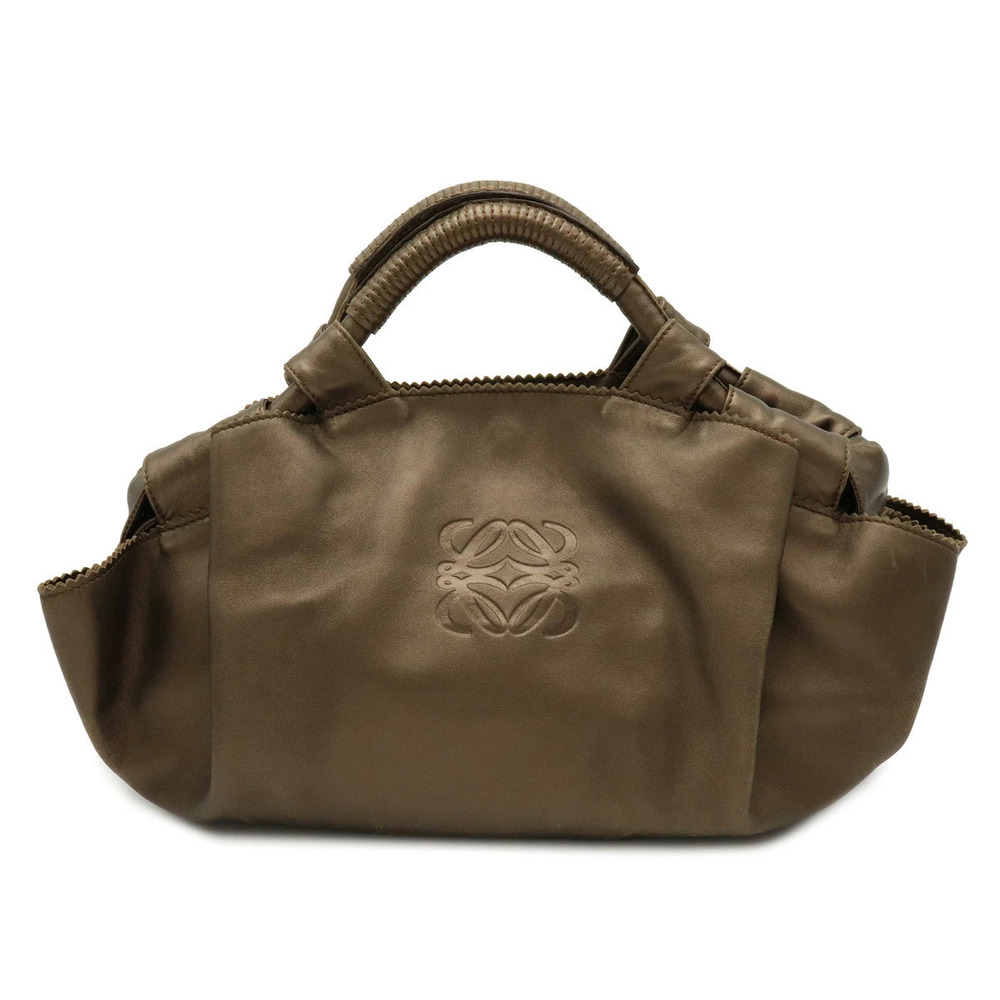 Loewe Nappa Aire Handbag Calf Leather Bronze Brown